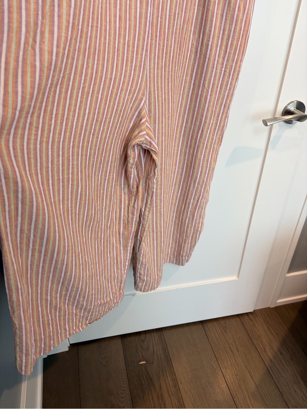 Patagonia Striped Wide Leg Organic Hemp Jumpsuit Size L Relaxed Fit - Picture 6 of 8